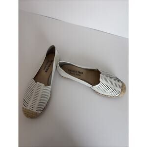 Chelsea Crew Black Label Leather Huarache Espadrille Made In Brazil White Size 8